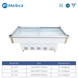 Restaurante Pescado fresco Mariscos Exhibidor Refrigerador