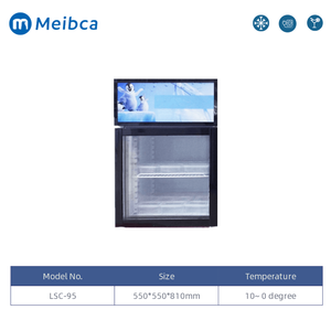 Mini refrigerador de puerta transparente frontal de vidrio pequeño