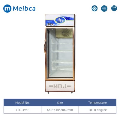 Refrigerador vertical de la exhibición del escaparate de la bebida de la luz del LED